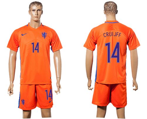 Holland #14 Cruijff Home Soccer Country Jersey